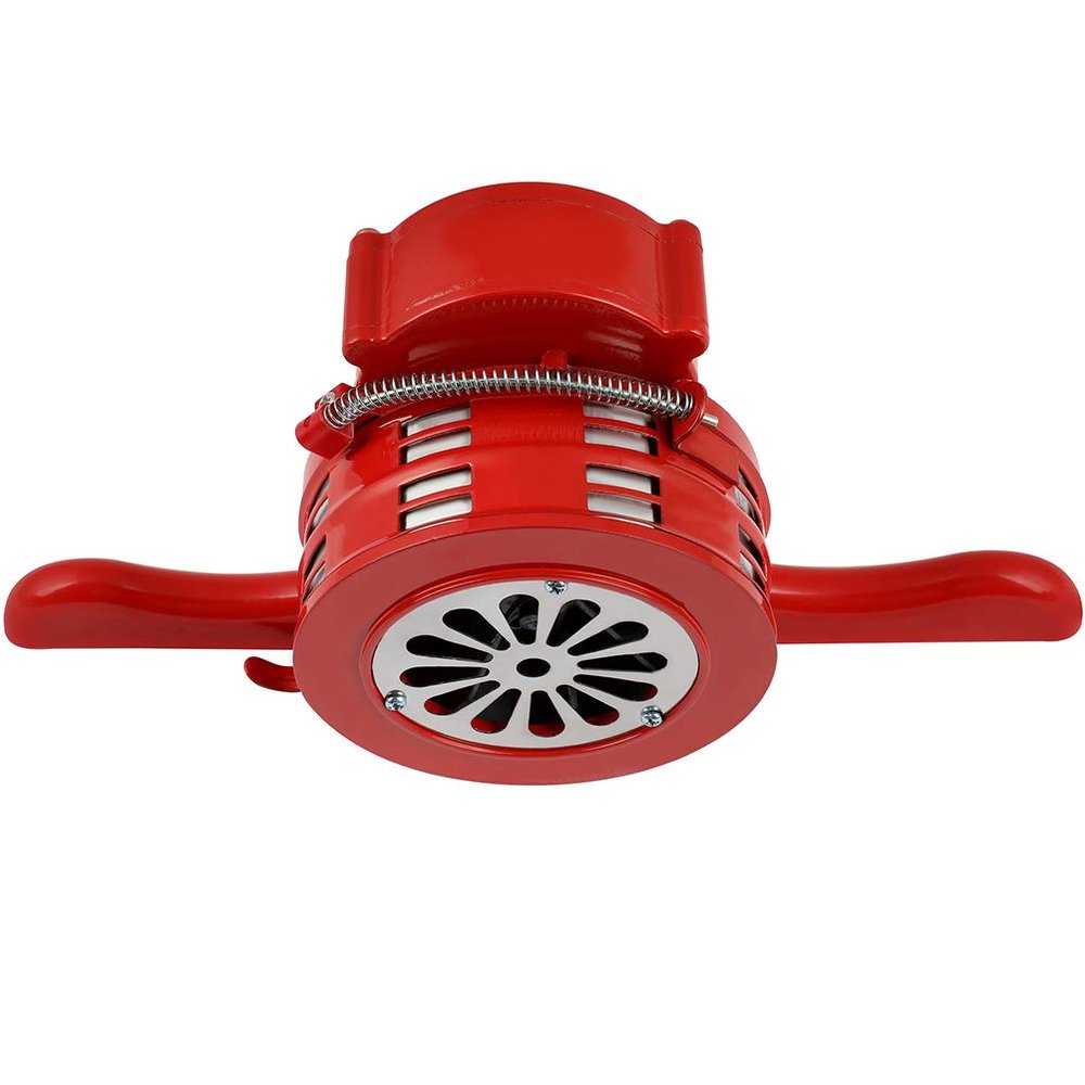 Hand Crank Siren, 110 dB Portable Handheld Air-raid Alarm Siren Horn for Camping Hiking Boating Schools Indoor Outdoor Evens Red