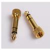 10pcs Gold 1/4" 6.35mm Male to 3.5mm Female Plug Stereo Audio Headphone Screw Adapter Connector view 1