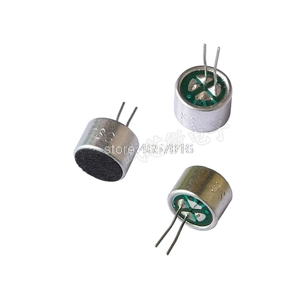 100PCS 2pins 9x7mm 52DB Sensitivity Capacitive Electret Microphone 9x7mm