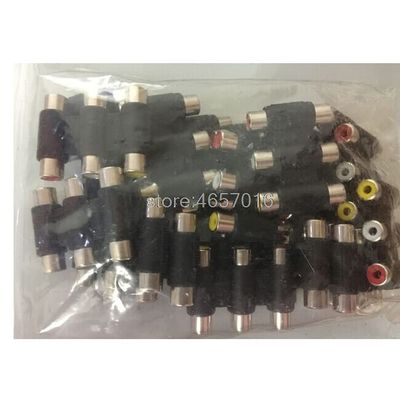 10Pcs Nickel Plated 3 RCA AV Audio Video Female to Female Jack Coupler Adapter 3RCA Connector