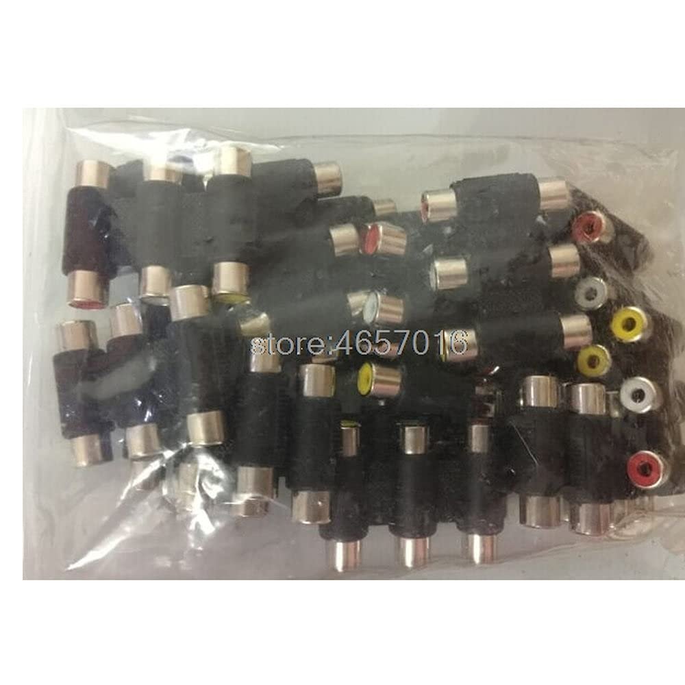 10Pcs Nickel Plated 3 RCA AV Audio Video Female to Female Jack Coupler Adapter 3RCA Connector