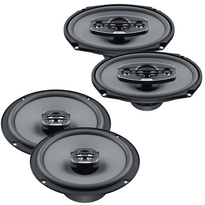 HERTZ One Pair of X-165 UNO Series 6.5" Coaxial Speakers and One Pair X -690 UNO Series 6x9 4-Way Coaxial Speakers