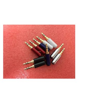 200pcsBlack 3 Pole or 4 Pole 3.5mm Plug Male Headphone Jack 3.5 mm Audio Connector for 4mm Cable Adapter Mixed Color