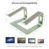 Ergonomic Aluminum Laptop Mount - Adjustable Computer Stand for MacBook Pro/Air HP Lenovo Samsung Dell - Fits 10-17.3" Laptops (Apple Green) view 3