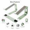 Ergonomic Aluminum Laptop Mount - Adjustable Computer Stand for MacBook Pro/Air HP Lenovo Samsung Dell - Fits 10-17.3" Laptops (Apple Green) view 4