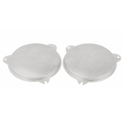 YDLMT 2 Pcs Motorcycle Front Mesh Speaker Grills Covers for Harley Touring Electra Glide Street Glide Ultra Limited Tri Glide 20142023, Chrome