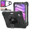 ZenRich Shockproof Case for iPad mini 7 (A17 Pro) 2024/ iPad mini 6th 2022, Heavy Duty Rugged Case with Pencil Holder/360Rotating Kickstand/Handle/Carrying Shoulder Belt,Black view 1
