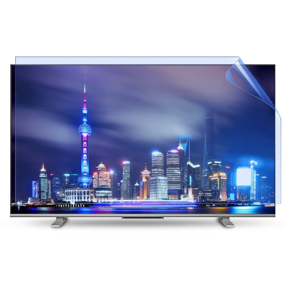 Anti-Radiation TV Screen Protector, Matte Anti-Glare/Anti-Blue Ligt/Dust Filter Film for 32-75 Inch Filtering Reduce Computer Eye Fatigue,75" 1645 * 930