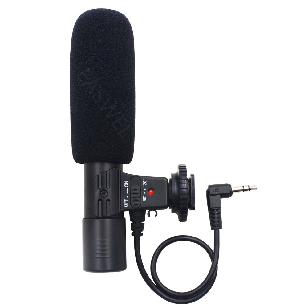 EASWEL for D7000 D300s D5100 D5300 D3300 D3200 3.5mm DV Stereo Microphone Mic