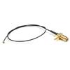 Bettomshin 1Pcs 0.3m/11.81inch IPEX Extension Cable, Black IPEX to SMA Outer Screw Inner Hole Thread 11mm with 4 Pins Right-Angle Pigtail Cable for WiFi Adapter FPV Antenna view 1