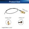 Bettomshin 1Pcs 0.3m/11.81inch IPEX Extension Cable, Black IPEX to SMA Outer Screw Inner Hole Thread 11mm with 4 Pins Right-Angle Pigtail Cable for WiFi Adapter FPV Antenna view 2