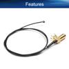 Bettomshin 1Pcs 0.5m/19.68 Inch IPEX Extension Cable, Black IPEX to SMA Outer Screw Inner Hole Thread 11mm with 4 Pins Right-Angle Pigtail Cable for WiFi Adapter FPV Antenna view 4