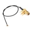 Bettomshin 1Pcs 0.2m/7.87inch IPEX Extension Cable, Black IPEX to SMA Outer Screw Inner Hole Thread 11mm with 4 Pins Right-Angle Pigtail Cable for WiFi Adapter FPV Antenna view 1