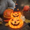 SOLUSTRE 1pc Led Halloween Pumpkin Lantern Creative Cloth Flexible Decor for Parties Use No Batteries Included view 3