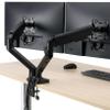 Bush Business Furniture Adjustable Dual Monitor Arm, Commercial Office Desk Accessories, Satin Black view 3