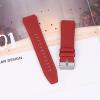 Leather Bands for Fitbit Versa Lite,KangPlus Women Leather Sport Bands Wristband with Metal Buckle Adjustable 5.5-8.1 inch Compatible for Fitbit Versa/Versa 2/Versa Lite - Red view 3