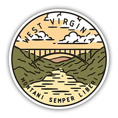 Squiddy West Virginia - Vinyl Sticker Decal for Phone, Laptop, Water Bottle (3" Wide)