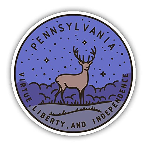 Squiddy Pennsylvania - Vinyl Sticker for Car, Laptop, Notebook (5" Wide)
