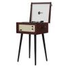 Arkrocket Discovery II 3-Speed Bluetooth Record Player Retro Console Turntable with Built-in Speakers and Removable Legs (Brown) view 1