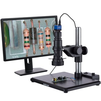 AmScope 0.7X-5X Zoom 3.1MP USB Digital Inspection Microscope with Ring-Light
