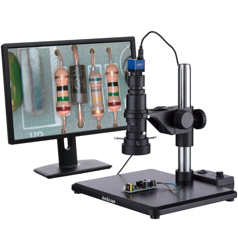 AmScope 0.7X-5X Zoom 3.1MP USB Digital Inspection Microscope with Ring-Light