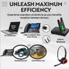 INNOTALK Computer and Desk Phone Wireless Headset for Office Phone and PC, Noise Canceling Handsfree Headset, 300-Foot Range Wireless, 12 Hours Talking view 2