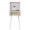 Arkrocket Discovery II 3-Speed Bluetooth Record Player Retro Console Turntable with Built-in Speakers and Removable Legs (Pink/White) view 2