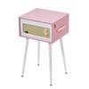 Arkrocket Discovery II 3-Speed Bluetooth Record Player Retro Console Turntable with Built-in Speakers and Removable Legs (Pink/White) view 3