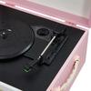 Arkrocket Discovery II 3-Speed Bluetooth Record Player Retro Console Turntable with Built-in Speakers and Removable Legs (Pink/White) view 4