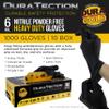 Dura-Gold HD Black Nitrile Disposable Gloves, 10 Boxes of 100, Size Medium, 6 Mil - Latex Free, Powder Free, Textured Grip, Medium (Pack of 1000) view 2