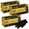 Dura-Gold HD Black Nitrile Disposable Gloves, 3 Boxes of 100, Size Medium, 6 Mil - Latex Free, Powder Free, Textured Grip, Medium (Pack of 300) view 1