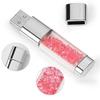 USB Flash Drive 64GB, BorlterClamp Cute Pink Crystal Thumb Drive Novelty Pen Drive Memory Stick view 2
