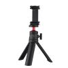Portable Smartphone Video Kit Including Phone Tripod Mount Phone Holder & Quick Release Plate 2-in-1 with Cold Shoe Mount + Desktop Tripod for Vlog Live Streaming Oline Video Teaching Meeting view 1