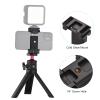 Portable Smartphone Video Kit Including Phone Tripod Mount Phone Holder & Quick Release Plate 2-in-1 with Cold Shoe Mount + Desktop Tripod for Vlog Live Streaming Oline Video Teaching Meeting view 2