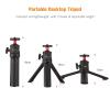 Portable Smartphone Video Kit Including Phone Tripod Mount Phone Holder & Quick Release Plate 2-in-1 with Cold Shoe Mount + Desktop Tripod for Vlog Live Streaming Oline Video Teaching Meeting view 3