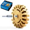 S SATC Eraser Wheel 4 Inch Decal Remover Eraser Wheel 1 Pack with Adapter Rubber Eraser Wheel for Drill Removing Decals Adhesives Pinstriping Stickers view 1