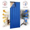 Doorway Fly Curtains for Doors,Screen Door,Thermal Insulated Door Curtai, Winter Curtains,PU Thicken Cotton,with Weatherproof Waterproof Anti Energy Loss Reduce Noise,Green_90x210cm/35x83inch view 2