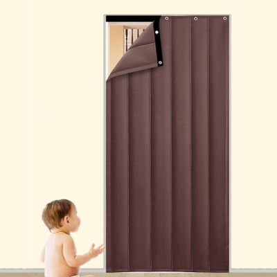 Doorway Fly Curtains for Doors,Screen Door,Thermal Insulated Door Curtai, PU Waterproof Thicken Cotton Winter Home Living Room Soundproofing Windproof Warm Waterproof Partition Curtain
