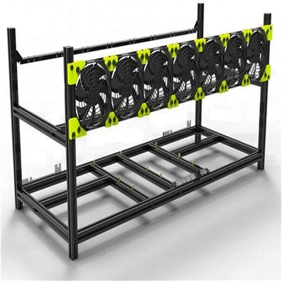 8 GPU Aluminum Stackable Open Air Mining Computer Frame Rig Ethereum Veddha (8GPU)