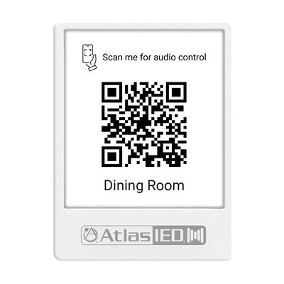 AtlasIED GEM-5 Atmosphere Virtual Wall Controller QR Code Holder - White