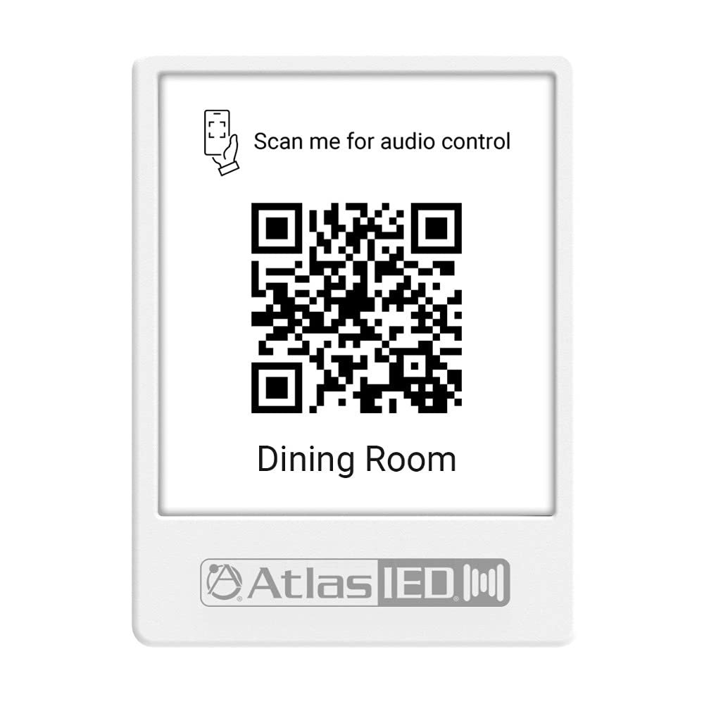 AtlasIED GEM-5 Atmosphere Virtual Wall Controller QR Code Holder - White