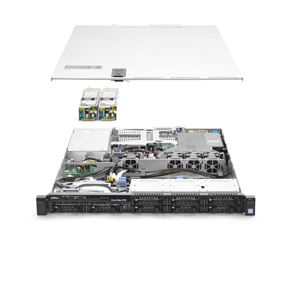 Dell PowerEdge R330 Server E3-1230v5 3.4Ghz Quad-Core 16GB RAM 3.8TB SSD Storage (Renewed)