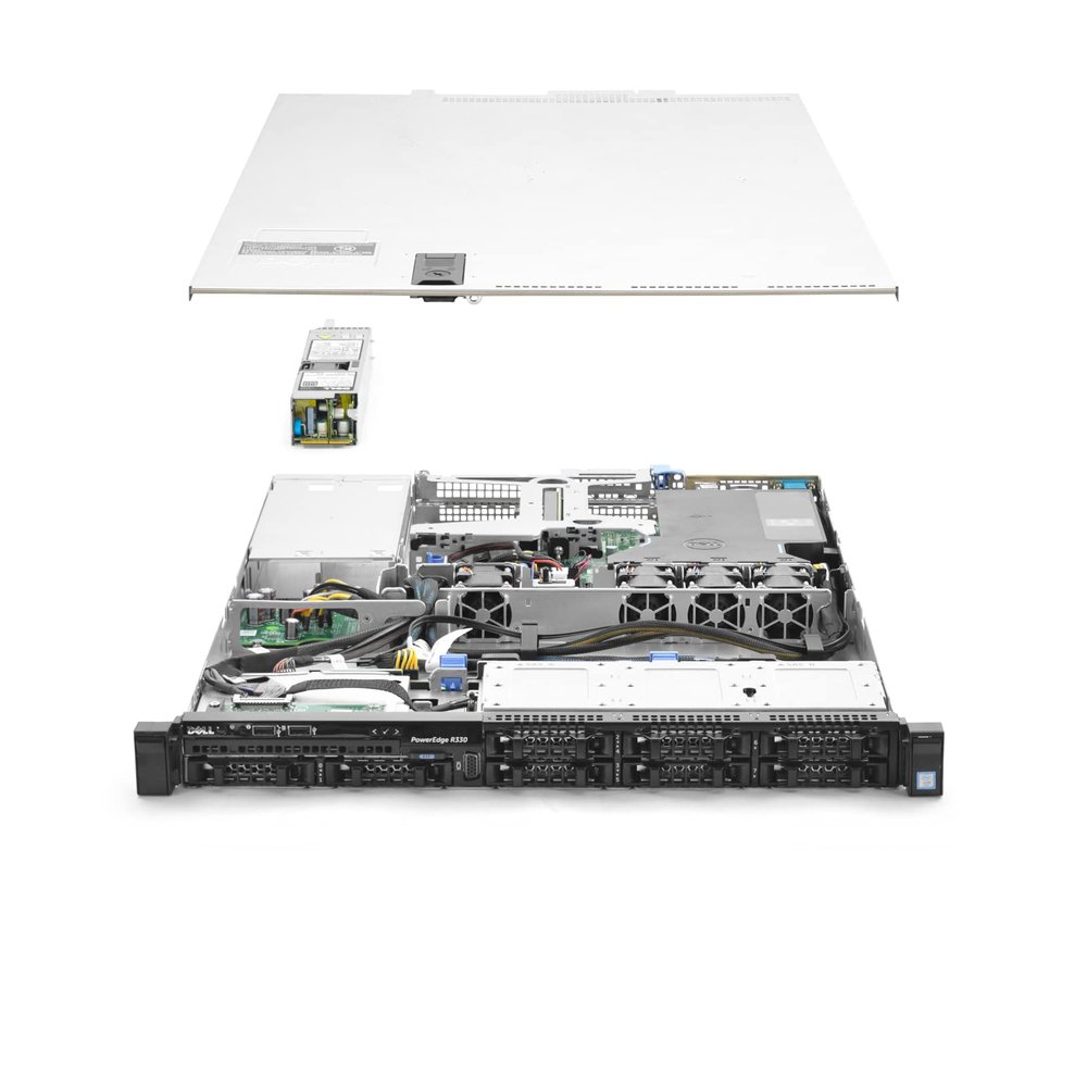 Dell PowerEdge R330 Server E3-1225v5 3.30Ghz Quad-Core 16GB 8X New 500GB SSD (Renewed)