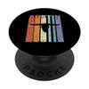 Austin Longhorn Shirt Retro Rainbow Gay Pride Texas PopSockets Swappable PopGrip view 1