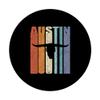 Austin Longhorn Shirt Retro Rainbow Gay Pride Texas PopSockets Swappable PopGrip view 3