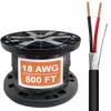 Custom Cable Connection 18 AWG 2 Conductor Direct Burial Shielded Sun & Water Resistant Cable for Security/Alarm/Access Control/Sound - 500FT Spool view 1