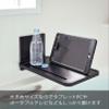 Yamazaki Industries 5533 Magnetic Bathroom Folding Shelf, Black, Approx. W 8.7 x D 15.2 x H 8.7 inches (22 x 38.7 x 22 cm), Tower, Easy Installation, Space Saving view 3