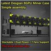 8 GPU Aluminum Stackable Open Air Mining Computer Frame Rig Ethereum Veddha with 7 Fans view 2