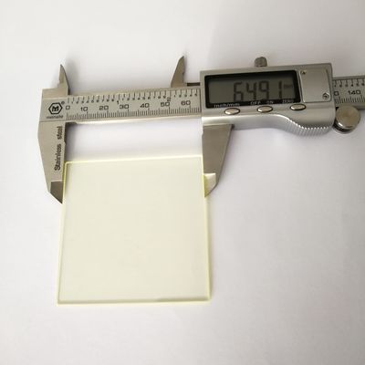 65 x 65 x 2.0 mm 420 nm Longpass Filter Light Yellow Optical Glass IR Transmission