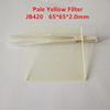 65 x 65 x 2.0 mm 420 nm Longpass Filter Light Yellow Optical Glass IR Transmission view 2